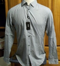 NEW Hugo Boss sz XL Robbie Slim Fit white dot geometric Long Sleeve Casual Shirt