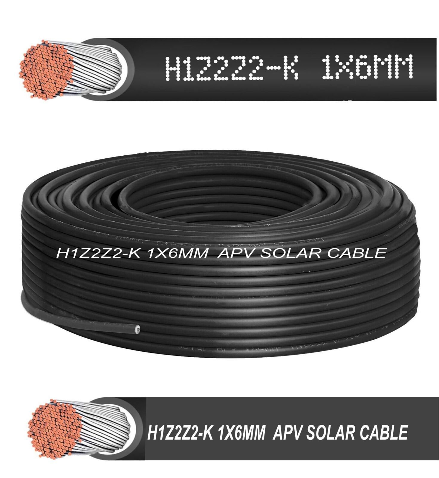 Solarkabel 6mm² Schwarz 10m – PV Leitung Für Photovoltaik Bis 1,5kV DC