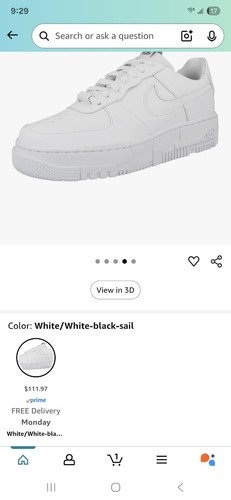 Size 9 - Nike Air Force 1 Pixel White CK6649100 Great Shape - Minimal Wear - Picture 15 of 15