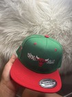 Chicago Bulls NBA Basketball Snapback Cap Hat Green/Red Flat Brim — photo 6