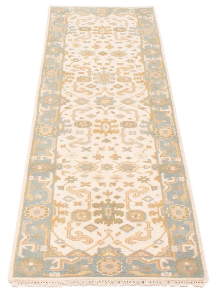 2'8" x 9'10" Vintage Hand-knotted Runner Rug Traditional Oriental Wool Carpet - Image 3 of 4