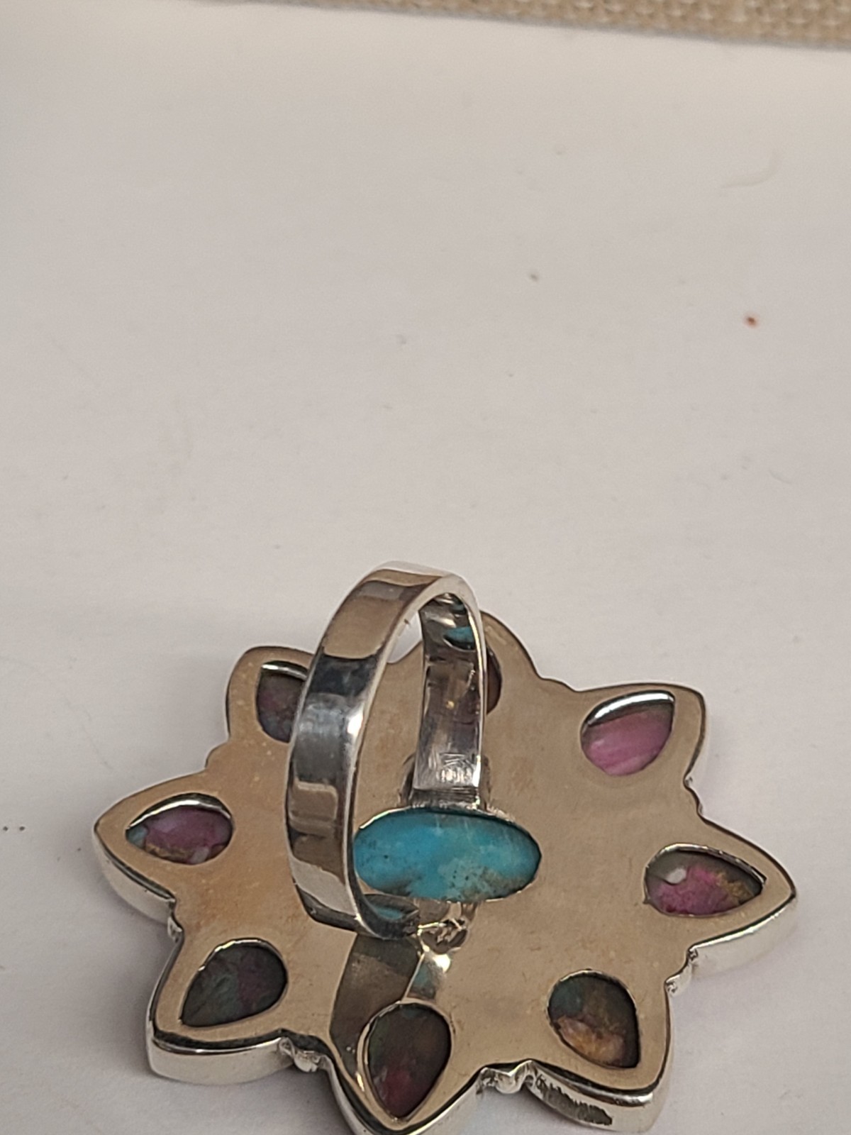 925 Turquoise Adjustable Ring - image 2