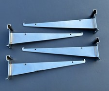 Staffe per mensole a parete griglia 12" con labbro cromate staffe per mensola coltelli griglia parete 4 pz