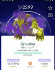 Pokémon- Shiny Shadow Groudon - P T C 100k stardust and 20 Candies - Description