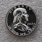 1963-Franklin Proof Half Dollar-90% Silver-No Reserve