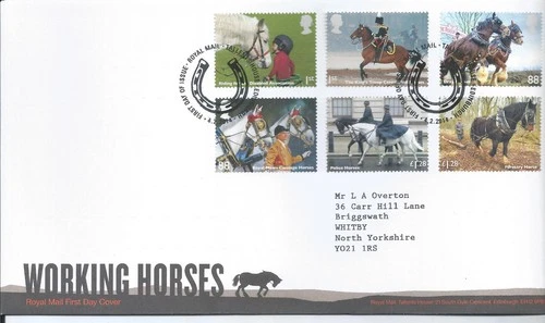GB QEII 2014 Working Horses First Day Cover Tallents House Postmark
