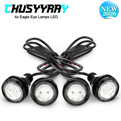 4Pcs Blue Eagle Eye Motor Car 23mm 9W LED Fog Reverse Backup DRL Light Lamp