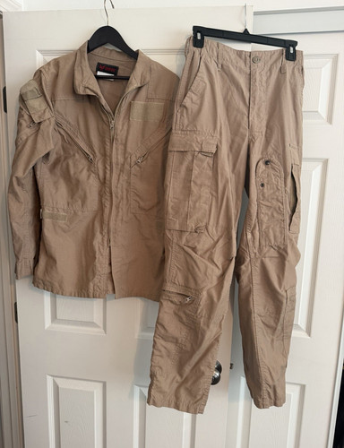 DRIFIRE Tan Two Piece Flight Suit Small Regular (SM-R) Jacket & Pants 