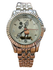 DISNEY MICKEY MOUSE SILVER TONE WOMEN'S WRISTWATCH MCKAQ1566 361 PC21 WATCH