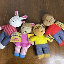 PBS Arthur Plush Stuffed Lot Set x 4 Classroom Buddies DW Francine Buster Tags