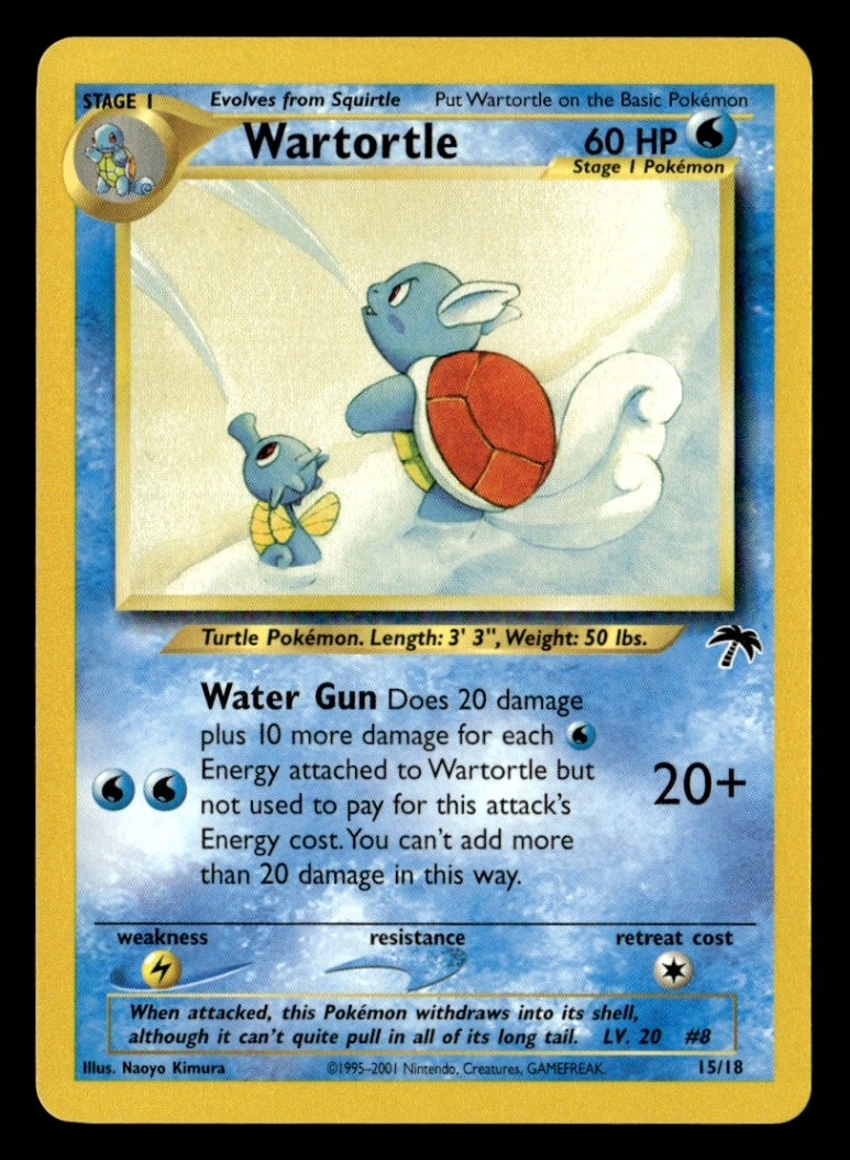 Wartortle Promo Normal Southern Islands 15/18 NM Pokémon TCG