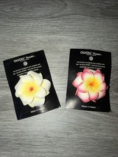 Oluolu Hawaiian Plumeria FOAM Flower Hair Clips Tropical, NEW