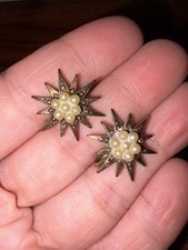 Vintage Starburst Sun MCM Screwback Earrings. Absolutely Beautiful