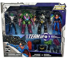 DC Metal Force Team Up Batman Superman Braniac Lex Luthor 4 Figure Set New
