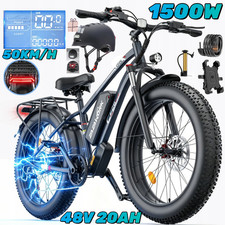 1500W Elektrofahrrad ZAZAWORK CF26 26*4 Zoll E-Mountainbike 48V20Ah EBike 50KM/H
