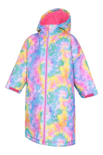 Mountain Warehouse Kids Tidal Printed Changing Robe Boys Girls Waterproof Jacket - Picture 6 of 48