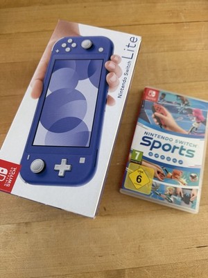 Nintendo Switch Lite Blau 32GB Handheld-Konsole + Nintendo Switch Sports PAL