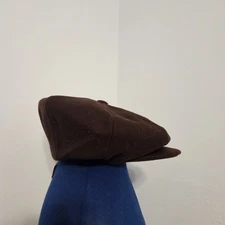 Capas Headwear N.Y. Deadstock Chocolate Brown Melton Wool Newsboy Cap NWT