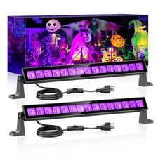 Meloght 45W LED Black Light Bar,Black Lights for Glow Party,Waterproof Blackl...