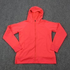 Under Armour Storm Hoodie Womens Medium Pink Full Zip Fleece Sweatshirt Logo