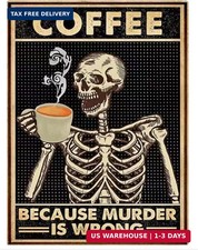 Diamond Painting Kits for Adults Kids Skull Coffee 5D Diamond Art Kits for Adult