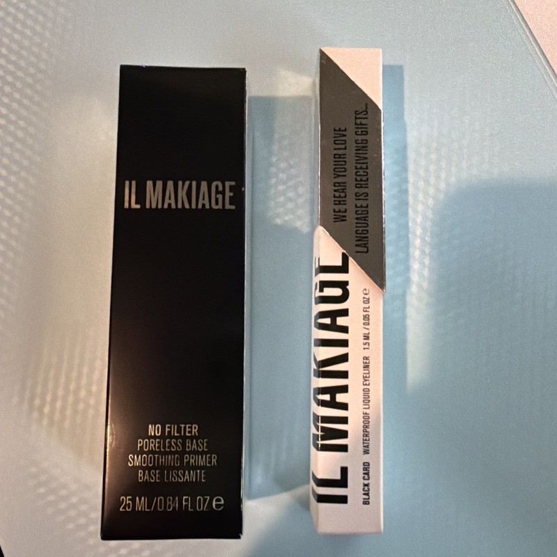 IL MAKIAGE No Filter Poreless Base Smoothing Primer 25ml + Free Liquid Line. New