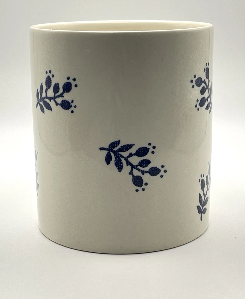 Taza Ralph Lauren Denimware Blanco y Azul Estampado Floral Hoja Foto 4 de 4