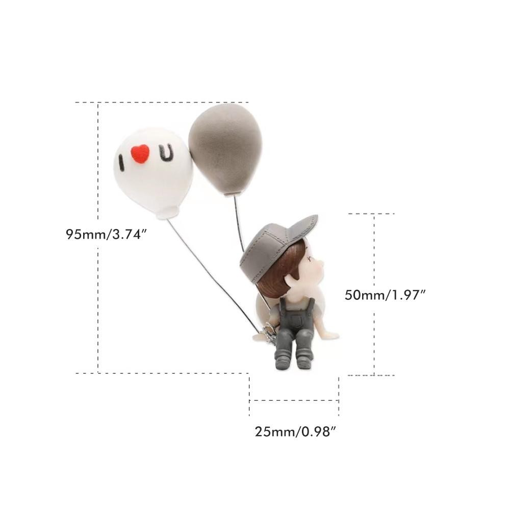 _Cute Cartoon Couples Action Figure Figurines Car Ornament Car Air Vent
