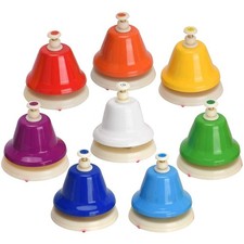 Desk Bells, 8 Notes Diatonic Metal Hand Bells, Music Bells, Musical5435