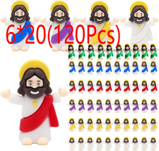 120Pcs Mini Jesus Figurines, Small Little Jesus Toys, Tiny Jesus Figures  ////