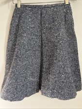 Vtg 1960s Tweed Wool Skirt Size 22  Waist Country Set USA A-line