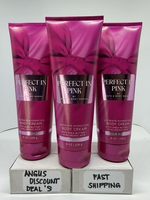 Bath &Body Works 3PCS, PERFECT IN PINK ,Ultimate Hydration Body Cream 8oz,NEW