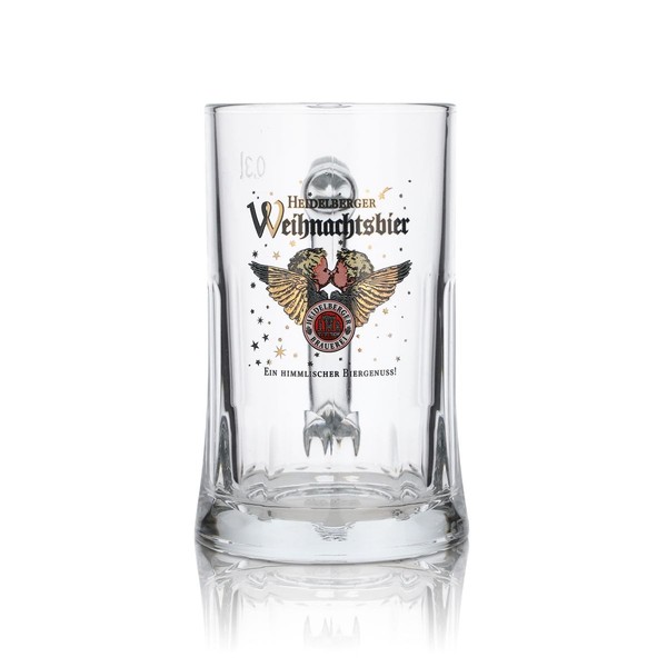 Heidelberger Brauerei Glas 0,3L Bierkrug Weihnachtsbier Humpen Seidel GläSer-image