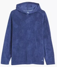 NWT Tommy Bahama Navy Blue Paradise Poolside Towel Hoodie Sweatshirt Mens L NEW