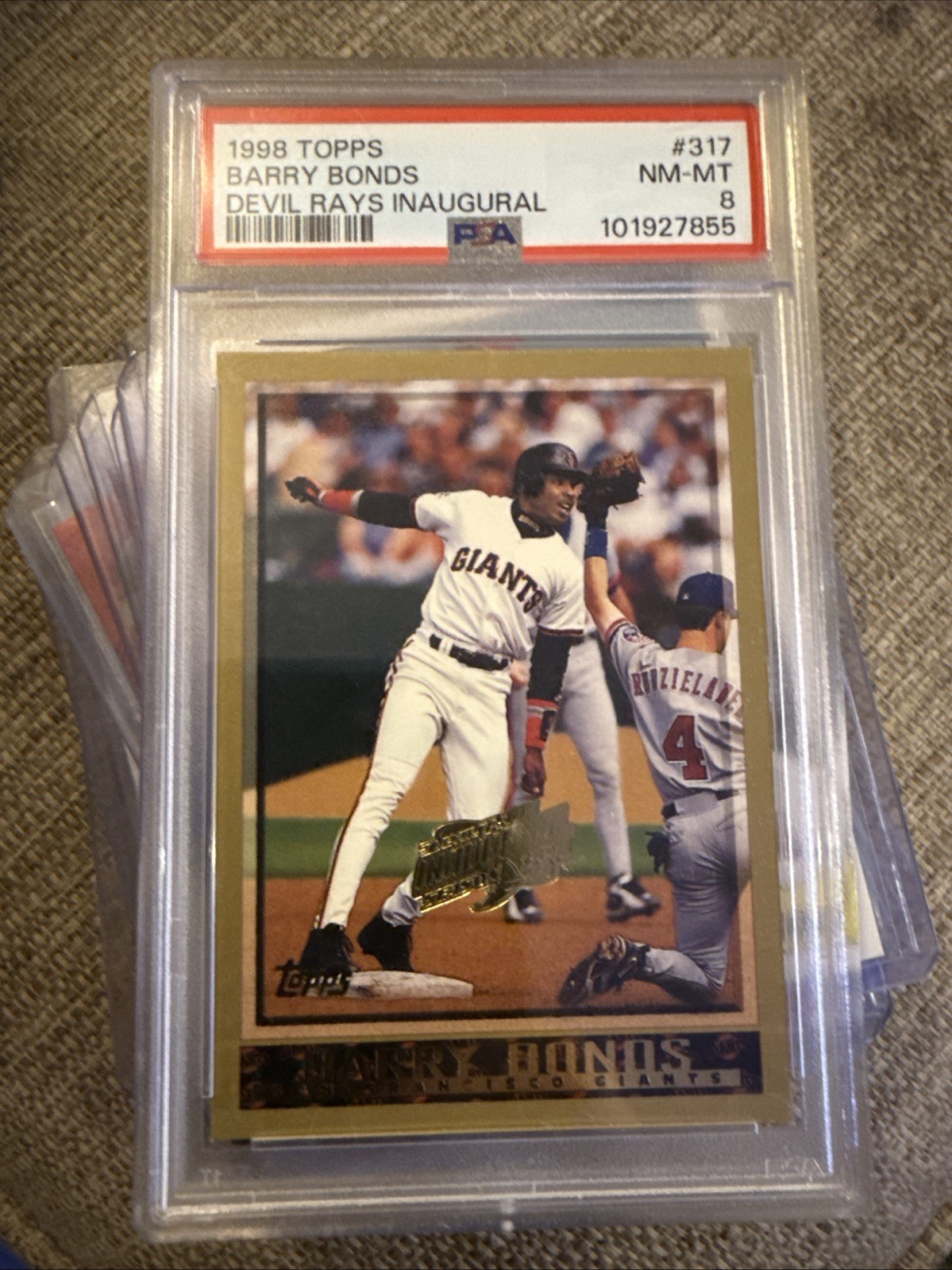 1998 Topps - Barry Bonds #317 Inaugural Tampa Bay Devil Rays for sale ...