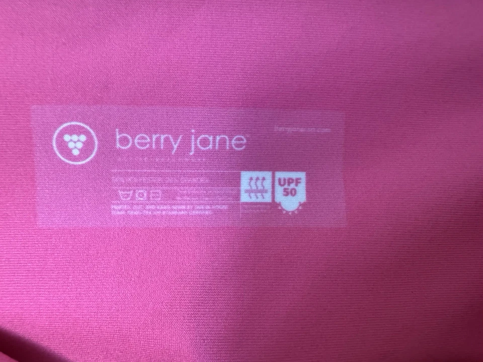 Berry Jane Leggings 3XL Hot Pink High Rise Yoga Pants w/ Pockets UPF 50 - Image 4 of 4