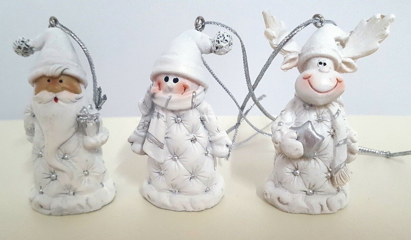 Weiste Christmas Tree Decorations Set of 3 - Reindeer Santa & Snowman