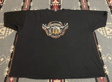 Harley Davidson Lanham MD Black Graphic Tee Vintage Mens 4XL T45