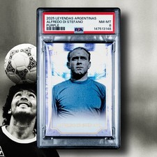 2025 TOPPS LEYENDAS ARGENTINAS ALFREDO DI STEFANO PURPLE /25 🏆⚽ PSA 8 LEGEND