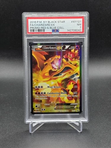 2016 P.M. XY Charizard EX Black Star Promo #XY121 Red & Blue Collection PSA 7