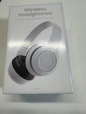 Wireless Over-Ear Headphones with Folding Design  Built-In Controls   White