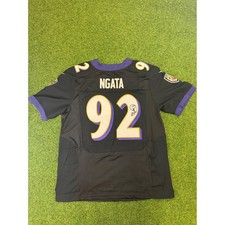 Nike Baltimore Ravens Haloti Ngata 92 On Field Jersey Mens 48 Signed Black