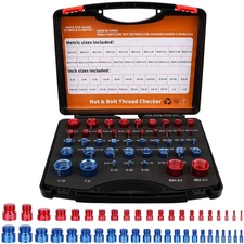 44pcs Nut and Bolt Thread Checker, Gauge for Tricky Areas, 23 Inch &... 