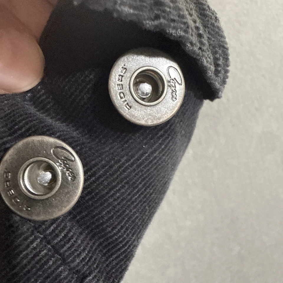 Vtg Women’s Coat Black Corduroy XL Button Y2K Western Jacket Victorian Grunge - Image 4 of 4