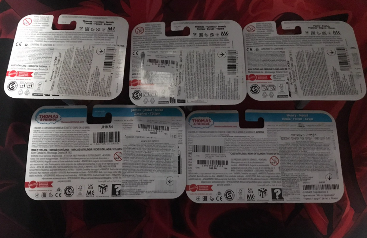 Set of 5 Thomas & Friends 80th Anniversary Push along New in Box