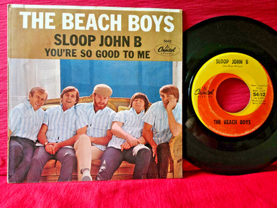 Beach Boys ''Sloop John B'' really nice picture sleeve (with record), 1966 EC