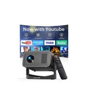 4K Smart Mini Projector for Home Theater, WiFi  Bluetooth, Native 1080P