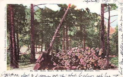 Helen Hunt Grave Cheyenne Mountain Colorado CO Pike's Peak Vtg Postcard K2