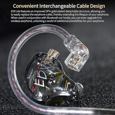 Profi OFC Kabel für KZ EDX Lite IEM Ohrhörer für echte Klangqualität