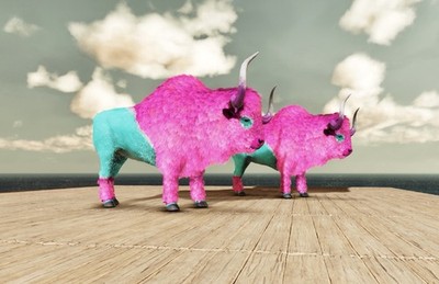 Ark Survival Ascended  - Cotton Candy CC Bison Pair Lvl 27  PC/PS5/XBOX  PVE